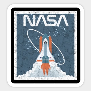 NASA retro shuttle Sticker